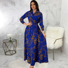 Digital Printed Single Breasted Long Dress Spring Autumn Women Women's Casual Long Sleeved Shirt Collar Dress