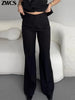 Elegant V-neck Blazers Coat Pants Set Women Solid Single Button Suit Coats Straight Long Trousers Spring Office Lady Outfit