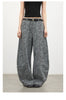 Women Jeans Loose Casual High Waist Wide Leg Denim Pants Paisley Female Trousers Spring Autumn