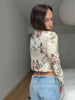Vintage Napoleon Cropped Jacket Women Floral Embroidery Stand Collar Short Blazer Fringe Hem Long Sleeve Street Outerwear