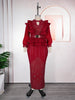 Elegant African Dresses for Women Plus Size Ruffle Evening Party Long Dress Dashiki Ankara Outfits Robe African Clothes