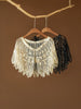 1920s Retro Leaf Beaded Sequin Flapper Shawl Loose Decoration Outerwear Short Cape Evening Party Ladies Cloak Shawl Black
