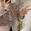 Colorful Little Chiffon Style Wool Blazer For Women, Autumn, And Elegant Blouse