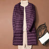 Long Duck Down Jackets Women Ultra Light Coat WinterCasual Slim Black Thin Autumn Parkas ED2071