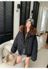 Warm Down jacket Ladies Pai Overcome Winter Cotton Padded Coat Women Parkas Horn Hooded Outcoat Big fur collar Overcoat