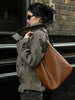 Loose Spliced Lace Up Trenchs for Women Stand Neck Long Sleeves Patchwork Double Breasted Trench Female
