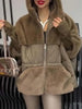 European American Women's Solid Color Casual Simple Basic Spliced Hooded Quilted Coats Female Parkas Clothes
