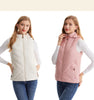 Women's Winter Smart Heated Vest, 11-Zone Heated Vest, USB-Powered Solid-Color Hooded Jacket, Casual, Sports, and Outdoor Warmth