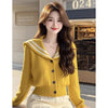 Autumn Winter V-Neck Knitt Cardigan Sweater Jacket Women High-Grade Elegant Short Sweater Coat Female Tops