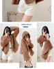Real Rabbit Fur Hooded Coat Long Sleeve Women Casual Loose Knitted Genuine Fur Jacket With Hood Female Natural Fur Outwear