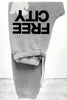Y2K Free City Letter Print Sweatpants Women Drawstring Elastic Waist Jogger Pants Vintage Streetwear Baggy Trousers