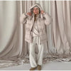 Solid Quilted Cotton Coat Women's Turtleneck Lace-up Full Sleeve Warm Jacket Autumn Winter Lady Commuter Outwear