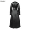 Stylish Waisted Party Dress Autumn Dreses Elegant Women Long Lantern Sleeve Robe Solid A Line Satin Long Dresses
