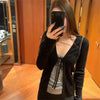 Spring Autumn Long Sleeve Cardigan Women's Clothing Bandage Vintage Tops Knitting Thin Sweater Jackets Women's Clothing