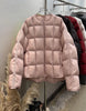 Winter Fluffy Puffer Jacket Women Thicken Warm Oversized Baseball Collar 90% White Duck Down Short Casual Coat