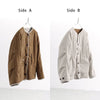 Reversible Short Padded Jacket for Petite Women, Casual Loose-Fitting Thick Cotton Coat with Color-Blocking Design for Women in Winter