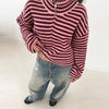 Casual Long Sleeve Zipper Knitted Coat Stand Collar Stripe Knitting Cardigan for Women Spring Autumn Female Sweater
