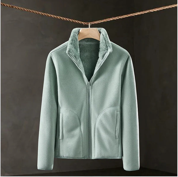 Fleece Women'S Outdoor Clothing Versatile Winter Leisure Sports Thickening Double-Sided Warm Coat Female Jacket