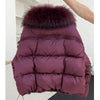 Winter Women Goose Down Jacket Natural Raccoon Fur Collar Coats Parka Puffer Jackets Outwear Coats