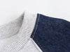 Women 2 Piece Set Denim Pullover Sweatshirts & Vintage High Elastic Waist Trousers Feamle Chic Lady Pants Set