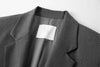 Women's Spring Suit: Gray Single-Breasted Blazer and Casual Pants for Work Commute All-match
