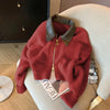 Autumn Winter knitted Cardigan Sweater Women Long-Sleeved Polo Collar Short Coat Female Loose Sweater Lady Tops