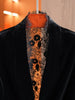 Lace Mesh Stitching Black Gold Velvet Suit Jacket Women Blazer