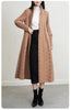 Pleated Lapel Collar Autumn Winter Thickened Pleated Women's Trench Coat Chic Loose Single Breasted Cotton Jacket