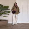 Casual Stand Collar Reversible Jacket For Women Long Sleeve Single Breasted Coat Lady Spring Autumn Chic Streetwear
