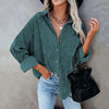 Winter Clothes Women Corduroy Long Sleeve Casual Shirt Button Women Coat Overshirt Loose Comfortable Coat Female