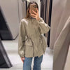 Plaid Women's Outerwear Lapel Double Breasted Trench Coat Belted Raglan Sleeve Jacket French Vintage Style Daily Wear