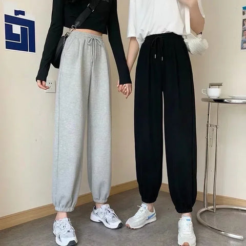 Joggers Sports Hip Hop Running Pants Drawstring Women Lady Girls Sweatpants Comfortable Oversized Female Streetwear Trousers