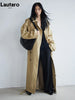 Spring Autumn Oversized Khaki Extra Long Trench Coat for Women Raglan Sleeve Sashes Double Breasted Clothes Overcoat