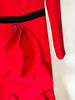 High Street Designer Vestido Women's Long Sleeve Petal Appliques Formal Gown Long Maxi Dress