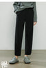 Women Casual Pants Winter Sweatpants Tapered Elastic Waist Split Design Fleece-Lined Warm Trousers