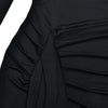 Elegant Turtleneck Curvy Brown Dress Women's Sexy Long Sleeve Shoulder Pad Party Evening Tight Elastic Dresses Winter Black