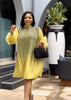 Plus Size Women Pleated Dress Hand Shaken Flower Beaded Temperament Elegant African Prom Big Stretch Clothing