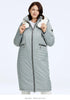 Women's Winter Jacket Plus Size Bio Down Jackets Fur Collar Hooded Quilted Cotton Coat Women Parka Female Clothing