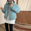 Women Parkas Turtleneck Full Sleeve Thick Coats Short Coat Solid Zipper Spliced Jackets Pocket Casual Elegant Lady Winter