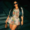 Women's Dress Set Long Sleeve Floral Print Tops Jackets and Mini Skirt Suit Fall Winter Two 2 Piece Sets Outfits