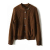 100% pure cashmere cardigan women's winter coat thickened loose knit sweater coat