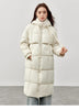 Women's Long Parkas Winter Padding Coat Oversized Stand Neck Hooded Zipper Warm Outerwear Woman Clothes W44M58169