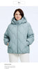 Women's Jacket Winter Plus Size Bio Down Jackets Hooded Quilted Cotton Coat Women Parka Female Clothing Split Hem