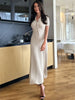 Women's High Waist Knitted Rib Slim Maxi Dress Casual Loose Elegant Temperament Long Dress for Autumn Femme Solid Color Dress