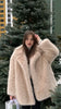 Thick Cotton Winter Fur Coat Women Suit Collar White Medium Long Fox Fur Overcoat Fury Plush Jacket