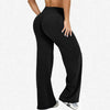 Yoga Wide-Leg Pants for Women High Waist Stretchy Running Gym Pilates Leggings Solid Color Loose Sports Leggings