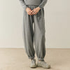 Women Cashmere Pants Autumn Winter Casual Loose Long Bloomers 100% Cashmere Knit Pants Chic Drawstring Pocket Cashmere Trousers