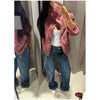 Casual Short Suede Jacket Women Chic Stand Collar Zipper Pocket Loose Outerwear Lady Autumn Daily Highstreet Jackets