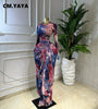 Women Print O-neck Ruched Ribbon Bodycon Long Dress Spring Street Evening Birthday Club Party Vestidos Sexy Dresses