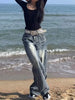 Y2K 2000s Vintage Baggy Jeans Woman Harajuku Streetwear Oversize Denim Pants Korean Style Gyaru Grunge Hip Hop Trousers